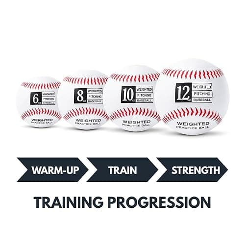 Thorza Weighted Baseballs for Pitching & Throwing Training - Velocity Building Balls for Hitting Practice & Strength Development - Youth to Pro, (6,8,10 and 12 Oz) - Set of 4 (9" Balls) thumbnail 6