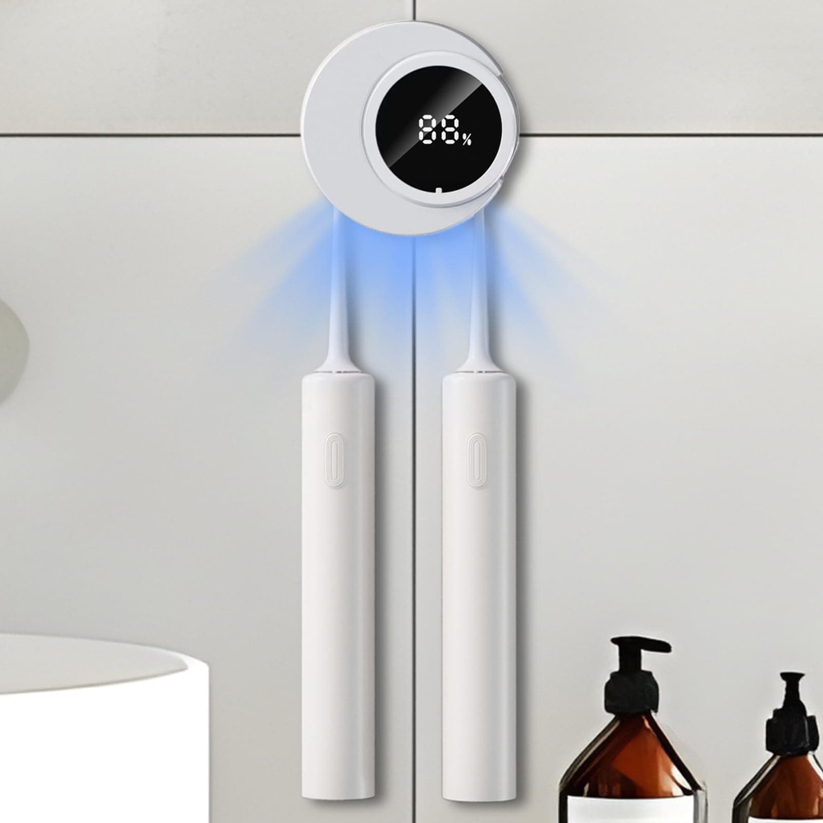 Sanitizing Toothbrush Holder | Uv Light Toothbrush Sterilizer Holder | Wall Mounted Cleaning Machine Rechargeable Bathroom Accessories for Home, Travel & Adults thumbnail 9