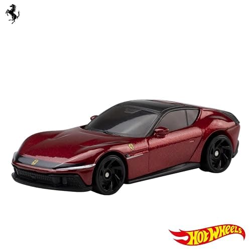 Hot Wheels Pack de 5 Coches Ferrari a Escala 1:64 | Set oficial con licencia de 5 vehículos Ferrari de metal fundido para jugar o exponer, de colección, JLN12 thumbnail 7