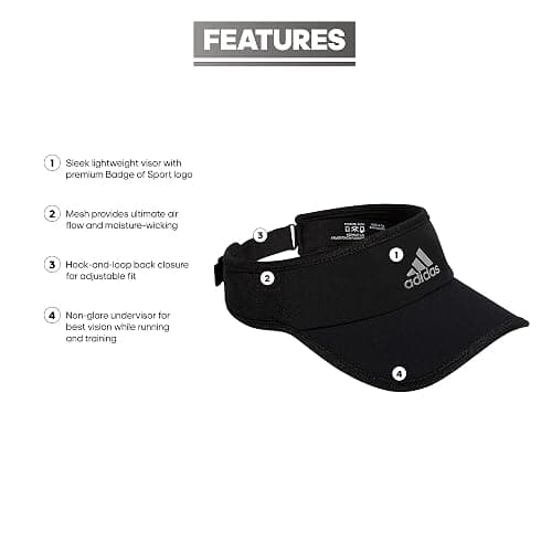 adidas Women's Superlite Visor – Lightweight Moisture-Wicking Running Tennis Hat thumbnail 2
