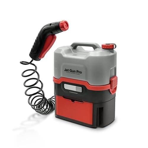 Errecom JET GUN PRO+, Nettoyeur Haute Pression Portable à Batterie avec Compartiment pour Accessoires, Réservoir d’Eau de 8 L, Tuyau Spiralé 3 m, Poids 2,9 kg - Image 1