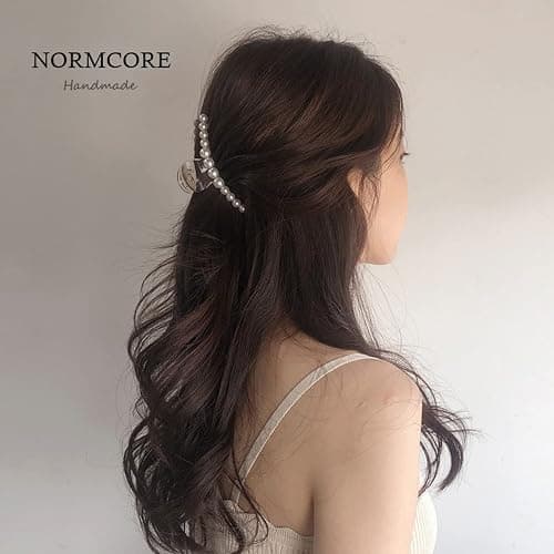 Mehayi 4 PCS Large Pearl Hair Claw Clips for Women Girls, Hair Barrette Clamps for Thick Thin Hair, Fashion Hair Accessories Headwear Styling Tools for Party Wedding thumbnail 4