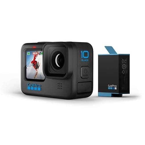 GoPro HERO10 Black + SD Card Bundle – Ecomm Packaging – Waterproof Action Cam, Front/Rear LCD Touchscreens, 5.3K60 UHD Video, 23MP, 1080p Live Streaming, and 64GB Extreme microSDHC UHS-I w/Adapter thumbnail 3