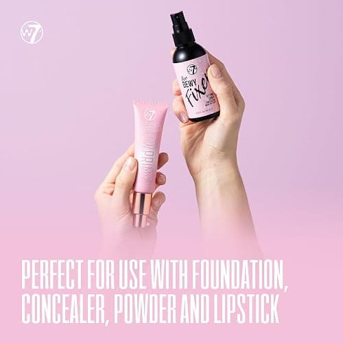 W7 The Fixer Glow Set - Makeup Primer & Setting Spray Duo for Radiant, Dewy Finish - Golden Sheer Coverage, Lightweight & Non-Sticky thumbnail 4