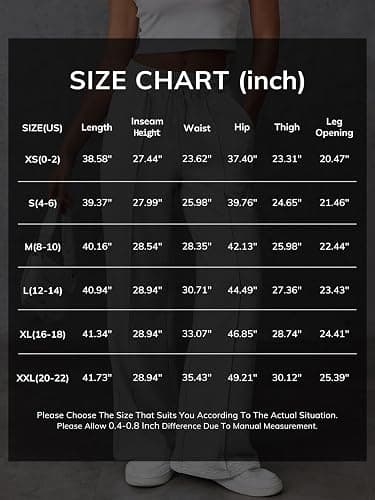 ATHMILE Womens Wide Leg Sweatpants High Waisted Baggy Pants Fashion Teen Girl Drawstring Athletic Joggers thumbnail 7