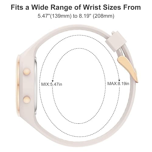 GOLDEN HOUR Digital Ladies Watches 5ATM Waterproof Sport Womens Watch with Luminous/Date/Week/Month Chronograph, Silicone Strap Swimming Watch for Women thumbnail 3