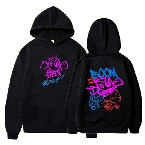 Anime Arcane-Jinx Graphic Hoodie, Hip Hop Style, Relaxed Fit, Side-seam Pockets, Unisex Pullover - Image 1