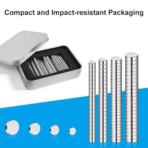RHINOCATS 400Pcs Small Magnets, 4 Different Sizes Tiny Mini Magents, Multi-Use for Fridge, DIY, Office, Hobbies, Crafts and Science thumbnail 2