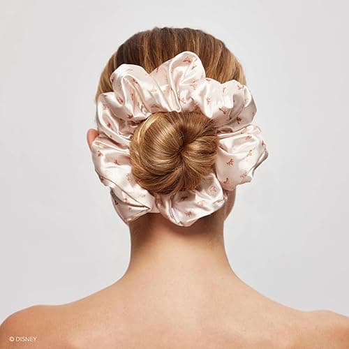 Kitsch & Disney Satin Scrunchies for Women - No Crease Hair Ties for Girls | Big Scrunchies with All Hair Types and Textures, Perfect for Day or Night | Ideal Gifts for Women - 2 Pcs, Desert Crown thumbnail 9