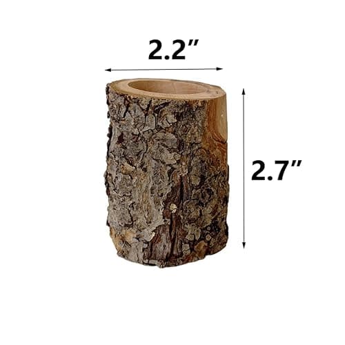 3PCS Natural Apple Wooden Hamster Mouse Tunnel Tube Toy, Hamster Hideout for Hamsters Mouse Gerbils Mice Rat, Cage Accessories for Hiding and Resting thumbnail 4