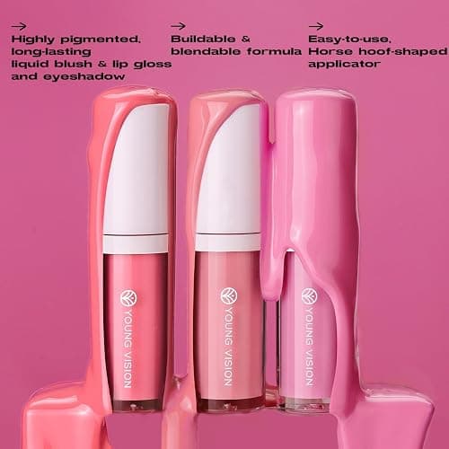 YOUNG VISION Liquid Blush, Long Lasting Korean Liquid Blush, Non-sticky Waterproof Lightweight Face and Cheek Tint, Moisturizing High Pigment Water Tint for Face, Cheeks, Mature Skin thumbnail 3
