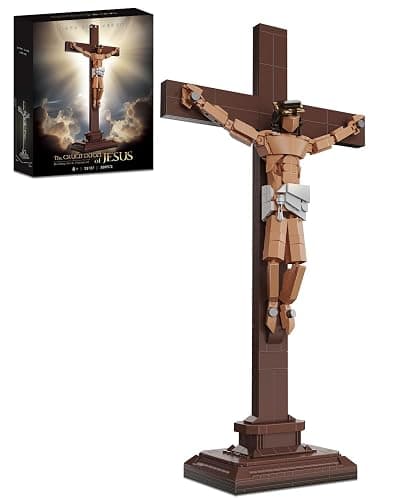 Jesus Crucifixion Building Blocks Set, Compatible Lego Religious Christian Toy Gift for Adults & Kids, Bible Story Model for Home Church Office Decor, 588 PCS - Image 1