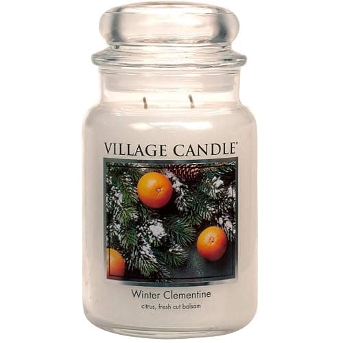Village Candle Winter Clementine Large Apothecary Jar, Scented Candle, 21.25 oz. - Image 1
