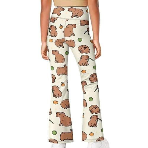 Ystardream Girls' Activewear Leggings Cute Flare Leggings for Girls Casual thumbnail 4