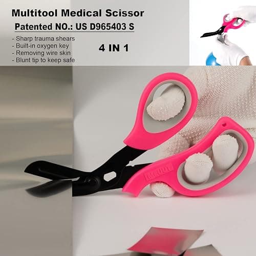 MEUUT 3 Pack Pen light & Medical Scissors-One Pantented Trauma Scissor Two LED Penlight with Pupil Gauge -8" Bandage Scissor for Nurse Doctor EMT thumbnail 5