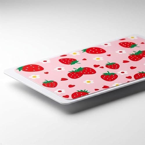 GirlCredit Card Skin, Pink Strawberry Design for Gift,Cute Waterproof Skins Cover for Bank, EBT, Key (4-piece Set) thumbnail 5