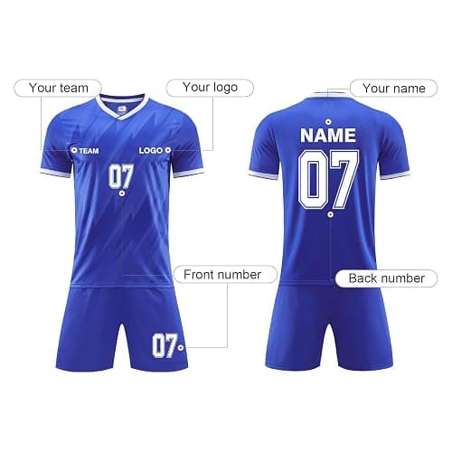 LAIFU Personalized Soccer Jersey set for Kids Adults Custom Soccer Shirt Short with Name Number Team Logo thumbnail 2