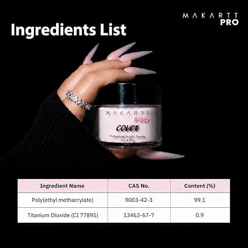 MakartPro Cover Acrylic Powder, Rose Petal, Nail Extensions, 56g/2oz | Durable, Long-Lasting, Easy-Apply Formula for Nail Extensions, Overlays, Sculpting & Nail Art thumbnail 7