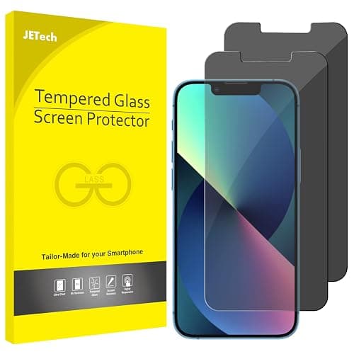 JETech Privacy Screen Protector for iPhone 17e (2026) / iPhone 16e / iPhone 13/13 Pro, Anti Spy Tempered Glass Film, 6.1-Inch Display, 2-Pack - Image 1