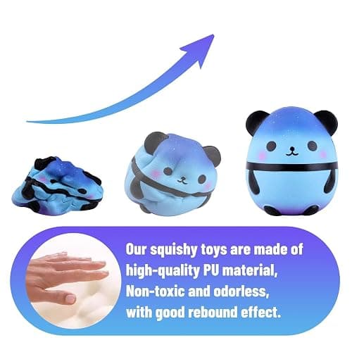 Anboor 5.5" Squishies Jumbo Panda Egg Creamy Candy Ice Cream Slow Rising Scented Kawaii Squishie Animal Toy for Collection,1 Pcs (Galaxy) thumbnail 3
