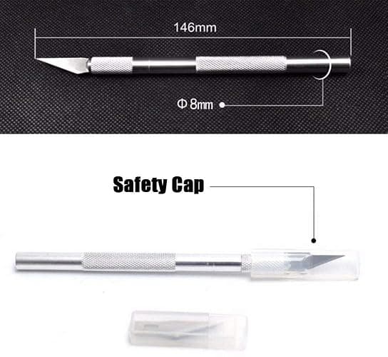 Mlife Hobby Knife Precision Stainless Steel Craft Knife Set for DIY Art Work Cutting - 1 Handles and 20 Spare Blades with Storage Case thumbnail 2