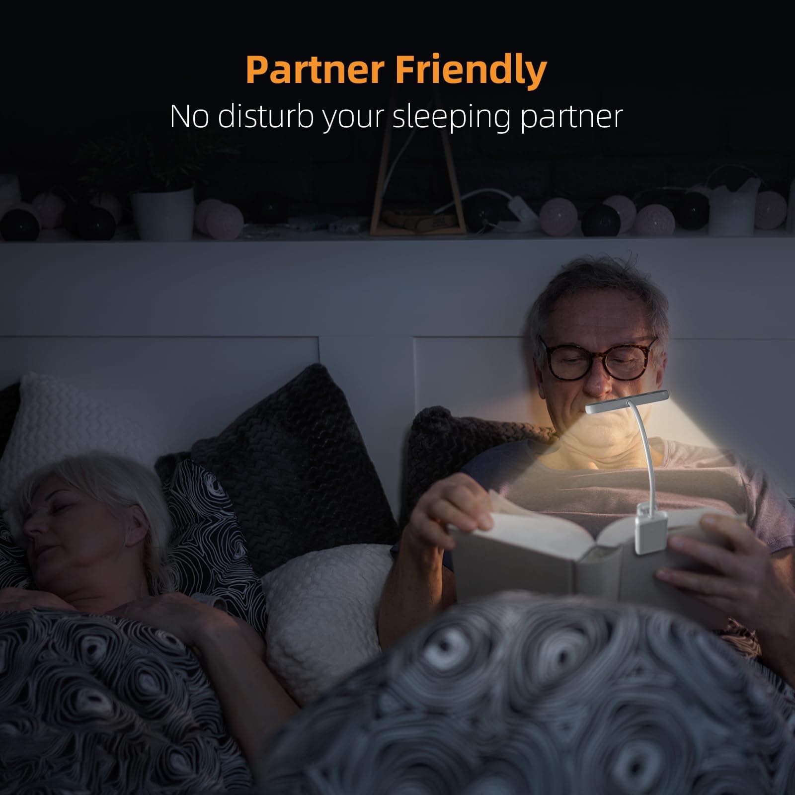 iFalarila Book Lamp, Rechargeable Reading Lamp for Bedtime Reading with 3 Colors & 10 Brightness Dimmable, Flexible Gooseneck Small Clip on Reading Light for Children thumbnail 5
