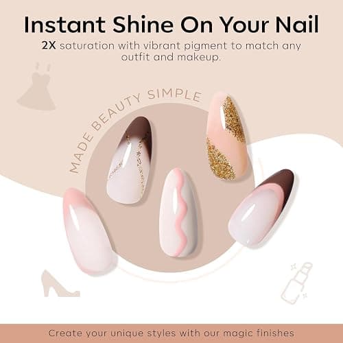 Modelones Gel Nail Polish 6 Colors Nude Pink Gel Polish Skin Tones Neutral Milky White Pink Brown Soak Off Gel Nail Kit Manicure DIY Nail Art Salon Home Gift thumbnail 5