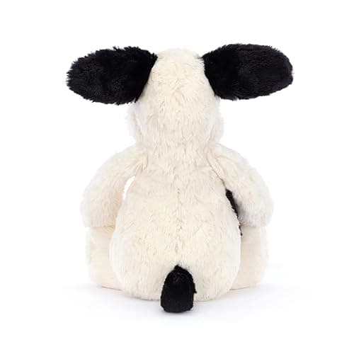 Jellycat Bashful Black and Cream Puppy Stuffed Animal, Medium 12 inches - Dogs and Puppies Plush Toy - Classic Children's Gift thumbnail 4