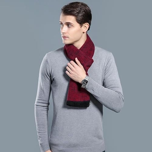 Mens Scarves Winter Warm Fashion Formal Classic Long Soft Scarf for Men Holiday Gift thumbnail 4