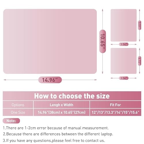 Light Pastel Pink 12 12.1 13 13.3 14 15 15.4 15.6 in Skin Laptop Sticker Decal, Netbook Skins for Notebook PC, Universal Vinyl Laptop Decor Cover for Women Girls, Waterproof Art Protector thumbnail 7