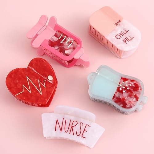 PERSONFUN Chill Pill Hair Claw Clip Pharmacy Claw Clip Personalized claw hair Clip Fun Summer Acetate Hair Claw Accessories for Women thumbnail 7