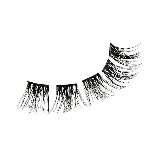 KISS imPRESS Falsies Press On Self Adhesive Eyelashes, 12mm-14mm Glam Volume Press On Lashes, Black, No Glue Needed, Invisible Band, 20 Lash Clusters & Non-Stick Applicator - Spiky thumbnail 10