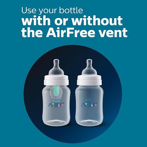 Philips Avent Anti-colic Baby Bottle with AirFree Vent Newborn Gift Set With Snuggle, Clear, SCD306/10 thumbnail 9