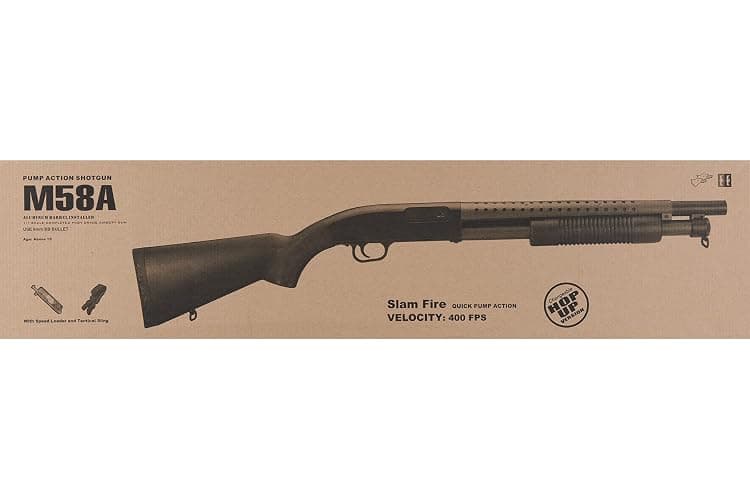 Pump Action Airsoft Shotgun with Full Metal/Steel Barrel 300 FPS (Airsoft Gun) thumbnail 9