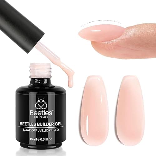 Beetles Builder Gel for Nails, 8 in 1 Jelly Nude Gel Builder for Building Nails Apex & Nail Extension Strengthener Thin Nails DIY Fall Nails Art Design for Beginner Women UV & LED Lamp Needed thumbnail 8