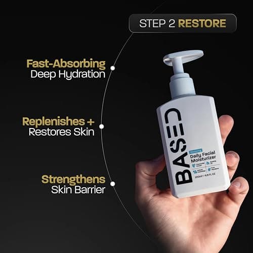 BASED Daily Skincare Duo | Purifying Face Wash + Restoring Moisturizer | Built For All Skin Types | Healthy Ingredients | Hormone Safe - ZERO Endocrine Disruptors thumbnail 4