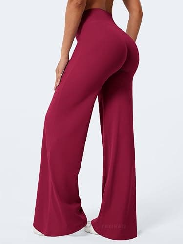 YEOREO Ease Workout Leggings Womens Straight Leggings Eddiy Gym Yoga Pants | 29"/31.5"/33"/35",No Front Seam,High Waist,Buttery,Booty Lifting,Wide Leg thumbnail 2