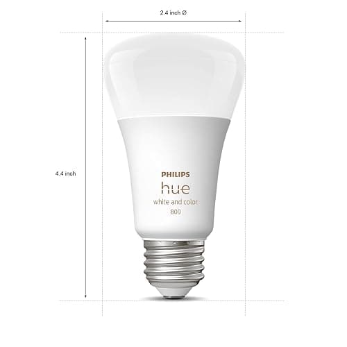 Philips Hue Smart 60W A19 LED Bulb - White and Color Ambiance Color-Changing Light - 2 Pack - 800LM - E26 - Indoor - Control with Hue App - Works with Alexa, Google Assistant and Apple Homekit thumbnail 2