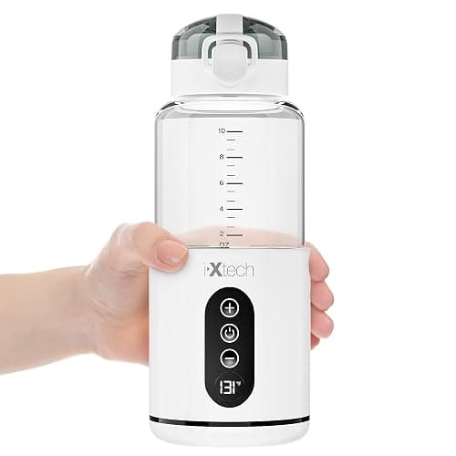IXTECH Portable Water Warmer for Baby Formula, Milk Warmer for Travel, 10 oz., Electric Warming with Adjustable Temperature Control, Leak-Resistant Spout, Rechargeable and Wireless - 0.3 Quarts thumbnail 4