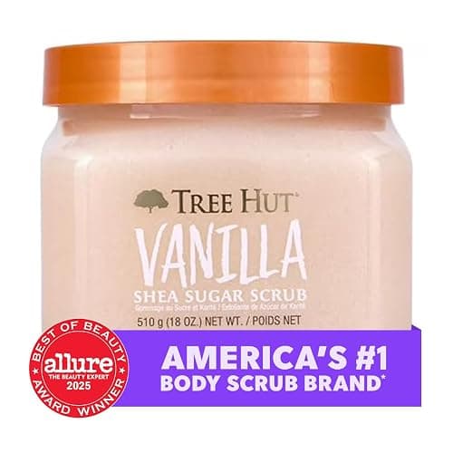 Tree Hut Vanilla Shea Sugar Exfoliating & Hydrating Body Scrub, 18 oz thumbnail 2