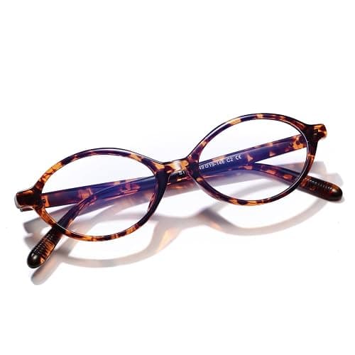 Icesor Oval Blue Light Blocking Glasses Vintage Y2K Anti Eyestrain Protection TV Computer Gaming for Women Reno - Image 1