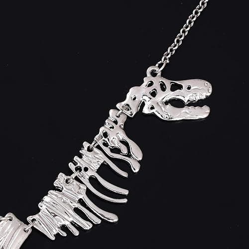 ZOLEAROPY Dinosaur Skeleton Vintage Collar Necklaces Statement Gothic Tyrannosaurus T-Rex Bone Choker Pendant Necklaces Bib Fashion Costume Jewelry thumbnail 6