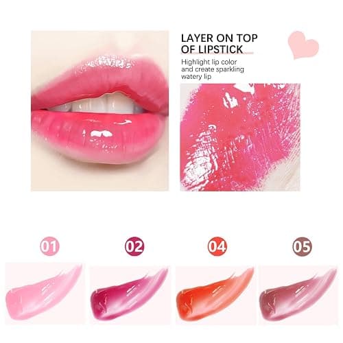 Summer Lip Balm, 4 Color Glossy Moisturizing Lip Balm - Instant Moisture and Hydration Gloss/Natural Plumping Lip thumbnail 3