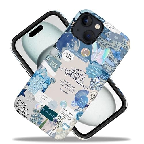 Case for iPhone 14 - Slim Fit Anti-Scratch Phone Case for Girl Women - Bible Verse Christian Faith Collage (Frosted) thumbnail 2