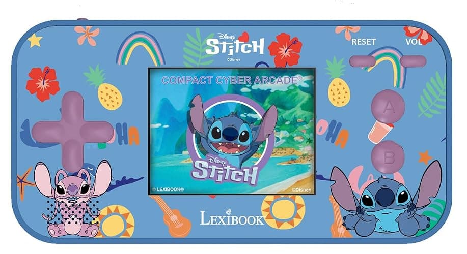 Lexibook - Disney Stitch - Compact Portable Cyber Arcade Console, 150 Games, LCD Colour Screen, Battery-Powered, JL2367D thumbnail 3