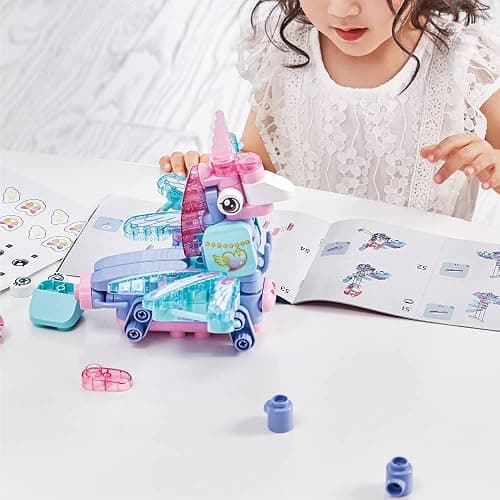 BOTZEES GO! Unicorn Robot for Kids - Building & Electric Remote Control STEM Learning Toy for Ages 3+, Girls - RC Magic Stick, App Based thumbnail 7