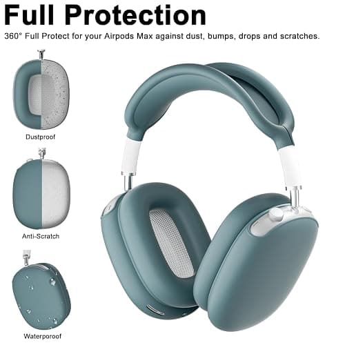 ATUAT for AirPods Max 2 Case Cover, Gray Blue | Protective Silicone Headphones Cover Accessories for Women Men for Apple AirPods Max 1st 2nd Generation(2026/2024/2020) thumbnail 3