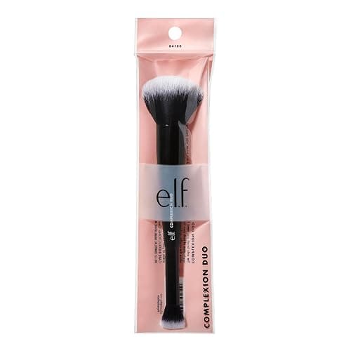 e.l.f. Complexion Duo Brush, Makeup Brush For Applying Foundation & Concealer, Creates An Airbrushed Finish, Made With Vegan, Cruelty-Free Bristles thumbnail 5