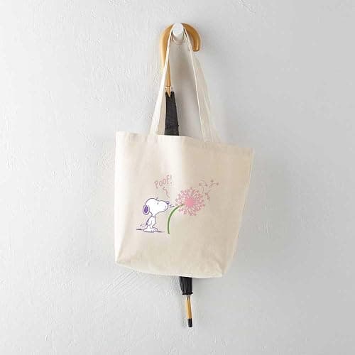 CafePress Snoopy Dandelion Natural Canvas Tote Bag, Reusable Shopping Bag thumbnail 5