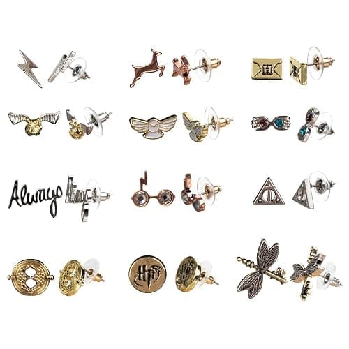Harry Potter Hogwarts Symbols Zinc Alloy Earrings Set for Women - Image 1
